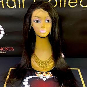 28 inch straight HD frontal wig